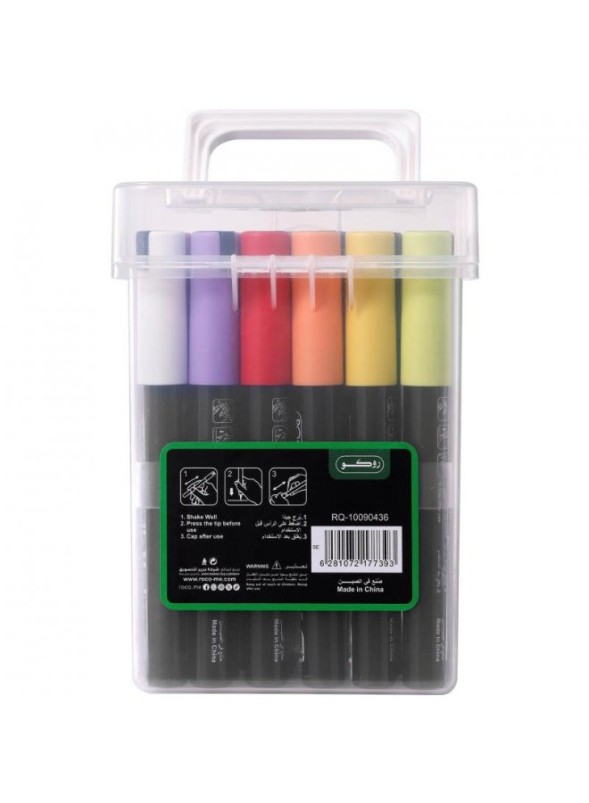 ROCO Acrylic Paint Marker Graphic Pen Set of 36 Colors - Image 2