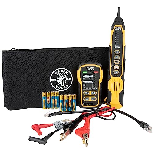 Klein Tools VDV500920 Wire Tracer Tone Generator and Probe Kit Continuity Tester for Ethernet Internet Telephone Speaker Coax Video and Data Cables RJ45 RJ11 RJ12