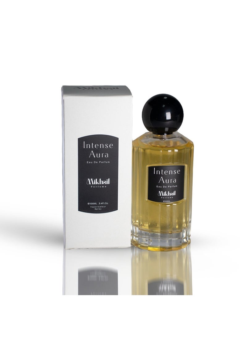 MIKHAIL Intense Aura for Men by Mikhail | Bold & Sophisticated Eau de Parfum | Long-Lasting Woody Spicy Fragrance for Men | Masculine & Elegant Scent with Rich Aromatic Notes | Luxury Men's Perfume | 100ml - Image 1
