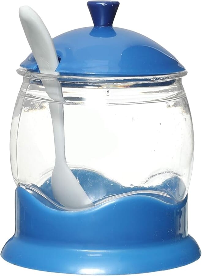 Max plast Plastic Sugar with Spoon - Multi color