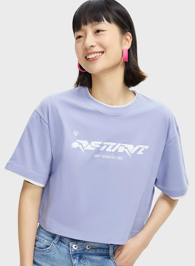 SEMIR Oversized Slogan T-Shirt