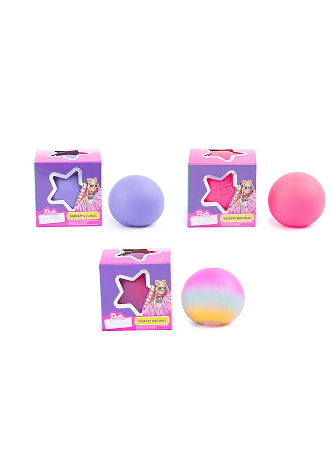 RMS Barbie Squeezy Goo Neon/Glitter Balls 3 Asst – Fun Kids Toy, Interactive Playtime & Gift Item - Image 3