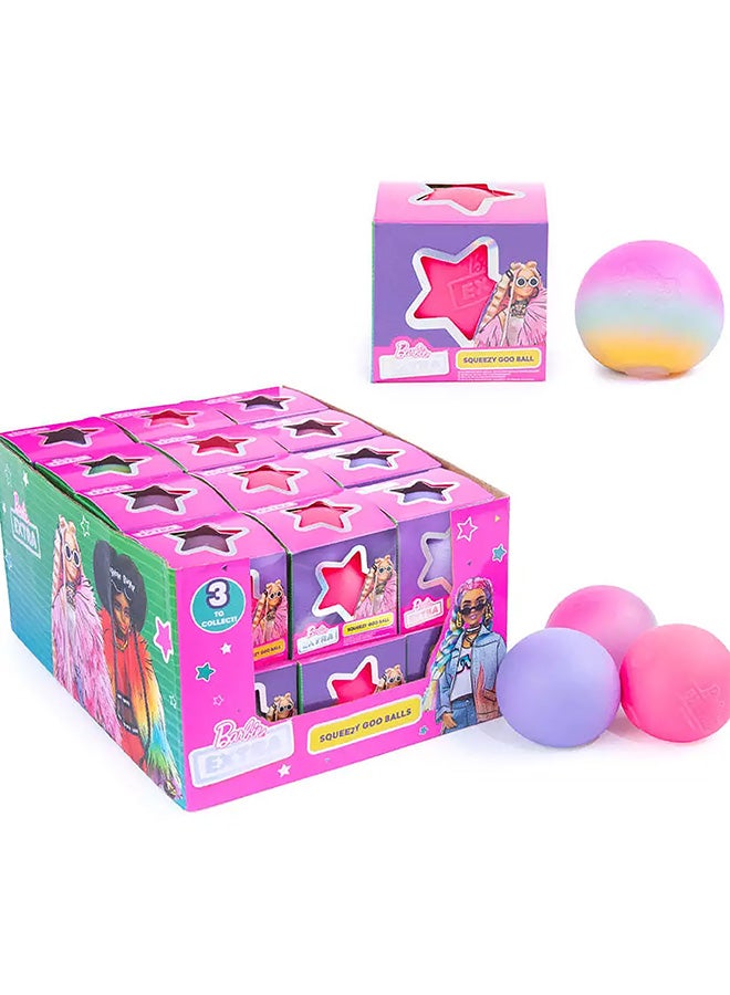 RMS Barbie Squeezy Goo Neon/Glitter Balls 3 Asst – Fun Kids Toy, Interactive Playtime & Gift Item - Image 1