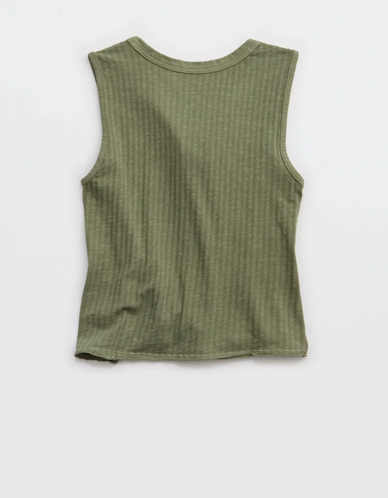 Aerie  Aerie Shadow Stripe Henley T-Shirt for Women | Best Price UAE