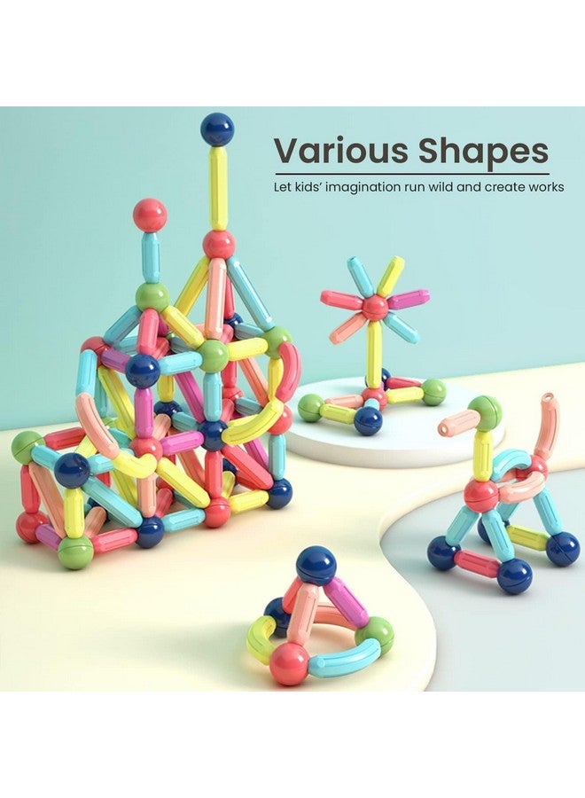 كيديتوس لعبة مكعبات بناء من العصي والكرات المغناطيسية للأطفال، مجموعة كرات وقضبان مغناطيسية من ألعاب مونتيسوري للأطفال بعمر 3 سنوات فما فوق (42 قطعة)، متعددة الألوان - Image 5