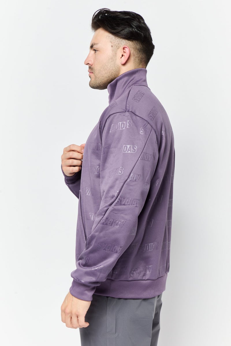 Adidas Men Sportswear Fit Long Sleeve Outdoor Sweatshirt, Purple  - Image 3
