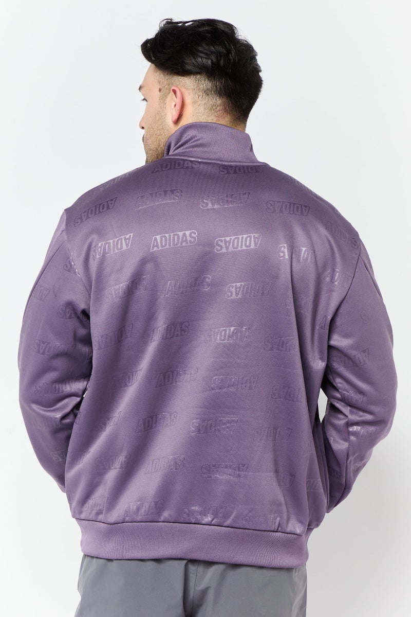 Adidas Men Sportswear Fit Long Sleeve Outdoor Sweatshirt, Purple  - Image 2
