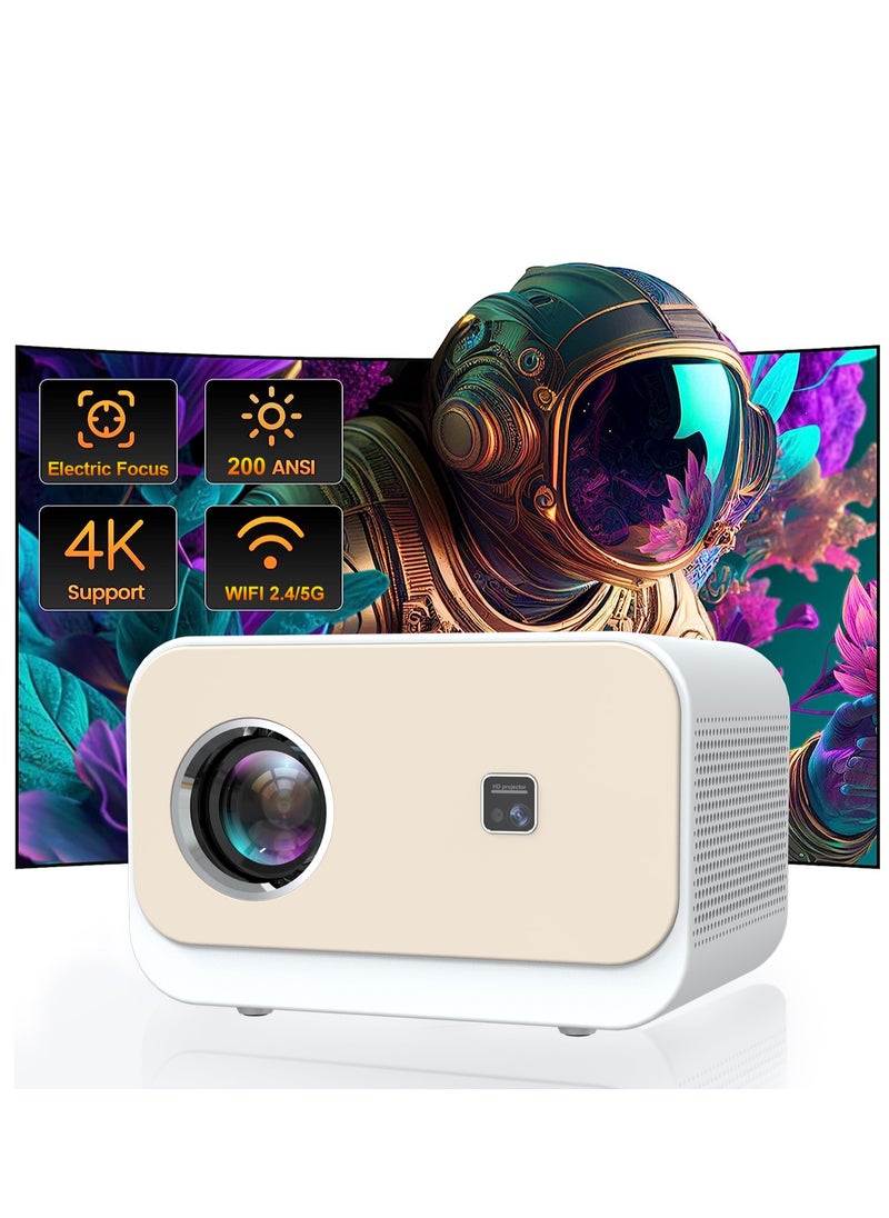 GULFLINK - A11 Portable LCD Android Projector 4K LED Smart Home Theater Projectors With WIFI and Internet. - Image 1