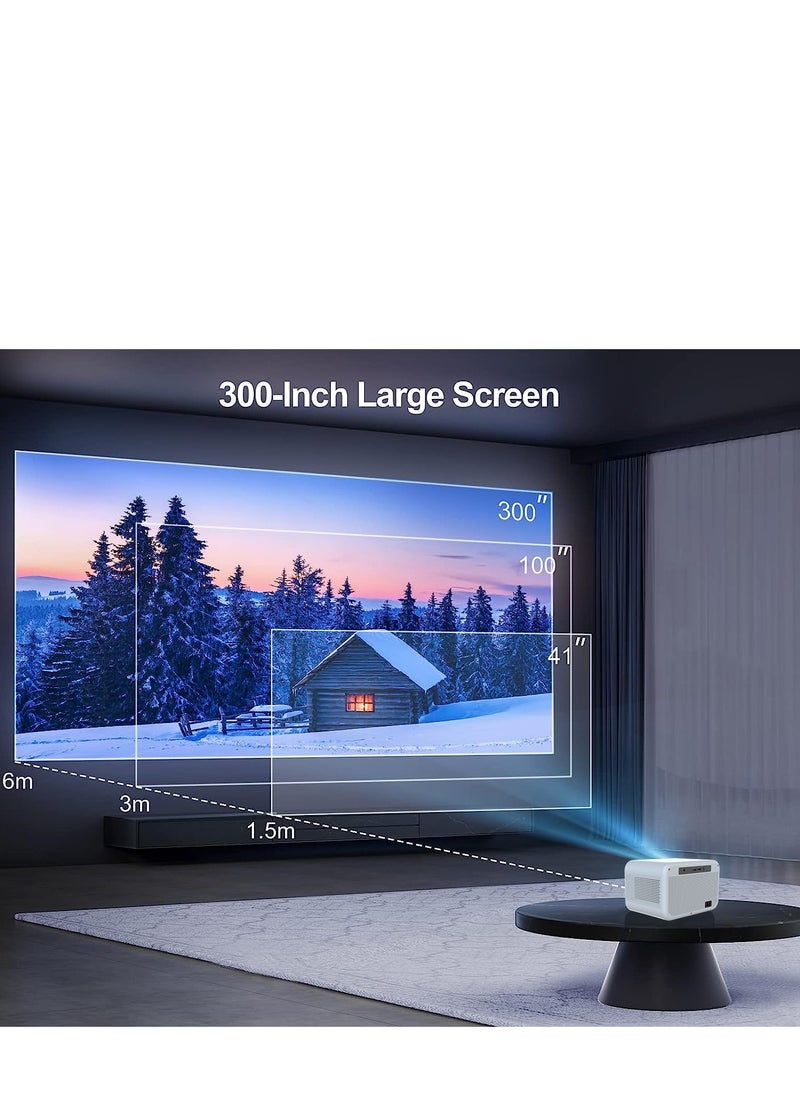 GULFLINK - A11 Portable LCD Android Projector 4K LED Smart Home Theater Projectors With WIFI and Internet. - Image 1