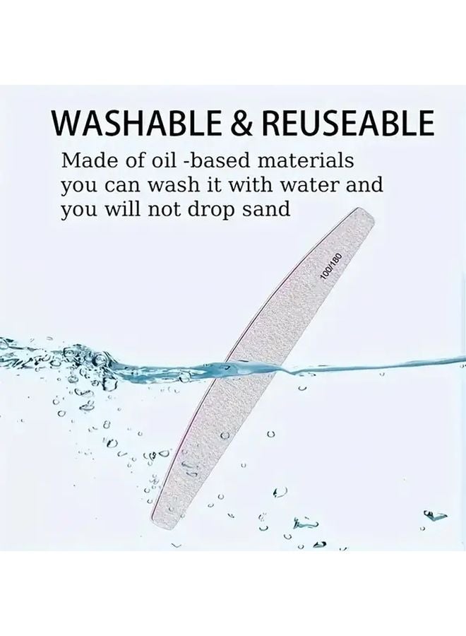 Professional Nail File Buffer Kit 10pcs Double Sided Washable Manicure Pedicure Set - Image 3