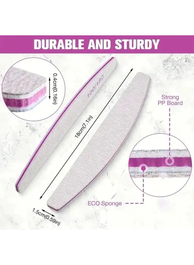 Professional Nail File Buffer Kit 10pcs Double Sided Washable Manicure Pedicure Set - Image 4