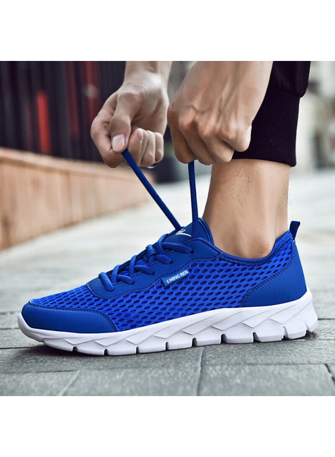 Double Star Men's Running Shoes Summer Lightweight Breathable Mesh Casual Shoes Spring Mesh Soft Bottom Sports Shoes Men 98 Blue 42 - Image 5
