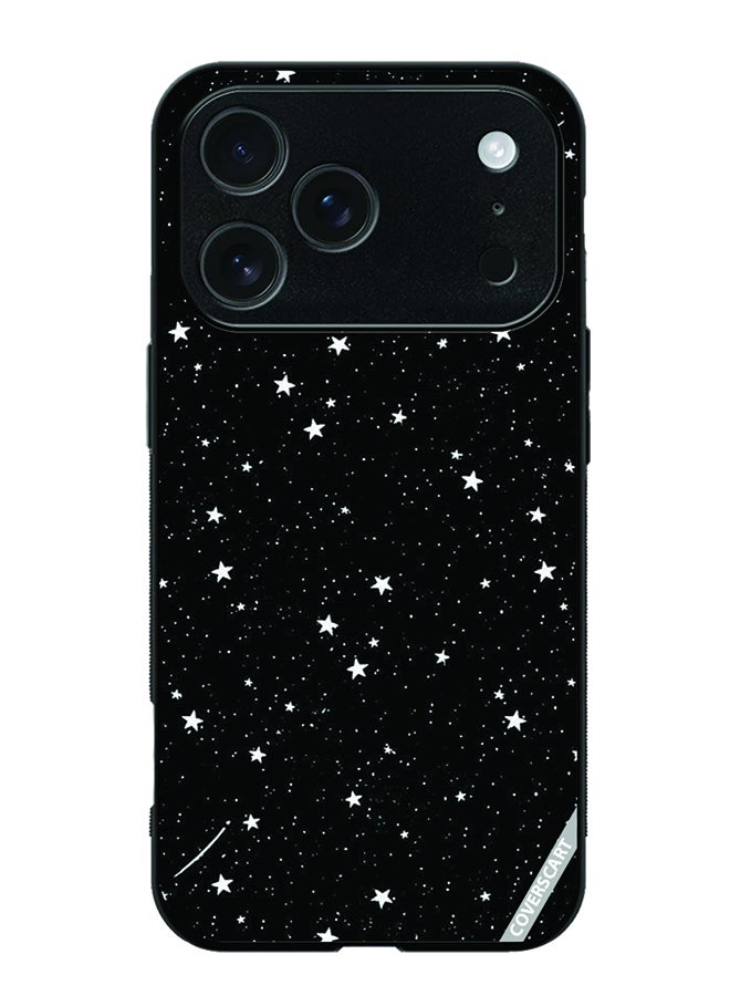 COVERSCART Protective Case Cover For Apple iPhone 17 Pro Max Stars Design Black