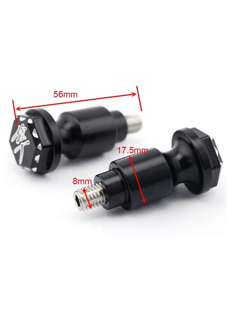 Suzuki Pair of Swingarm Spools Sliders Grab BAR Bolts, Rear Seat Thumb Screw Bolt for GSX1300R 1999-2020 (Black)  - Image 2