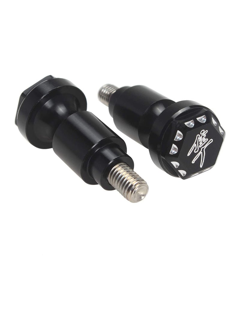 Suzuki Pair of Swingarm Spools Sliders Grab BAR Bolts, Rear Seat Thumb Screw Bolt for GSX1300R 1999-2020 (Black)  - Image 4