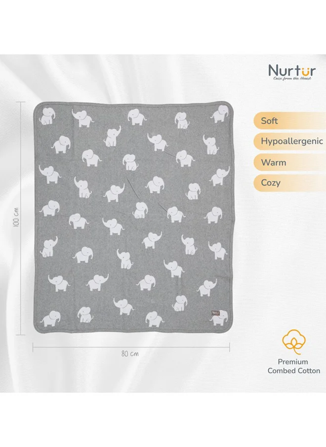 نورتر Soft Baby Blankets For Boys And Girls 100% Combed Cotton Lightweight Fleece