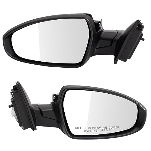 TRQ Driver & Passenger Side Mirror Set Compatible with 2019-2023 Kia Forte KI1320226 KI1321226 - Image 1