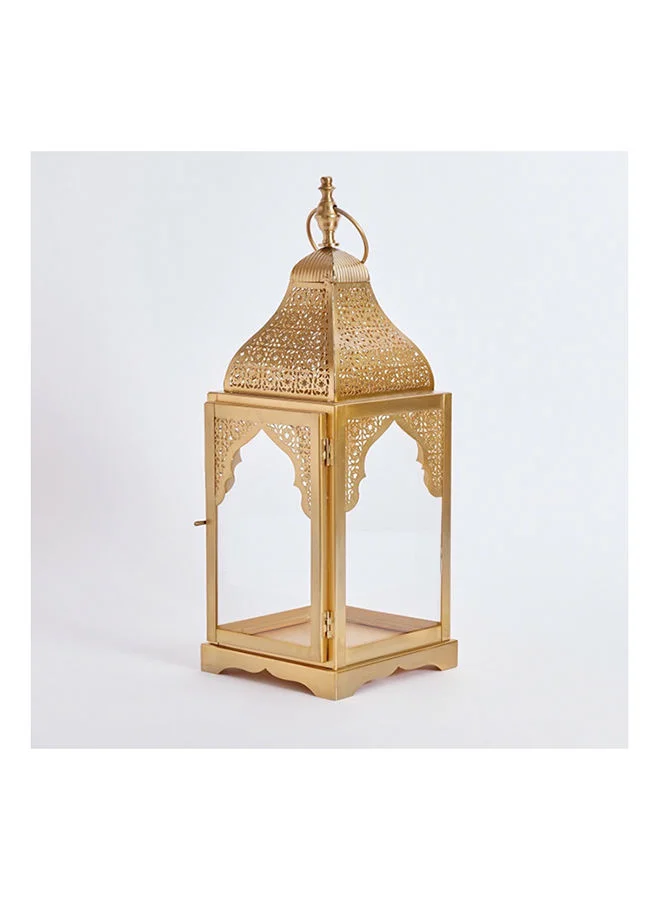 Home Box Madiha Metal Cutwork Traditional Square Lantern