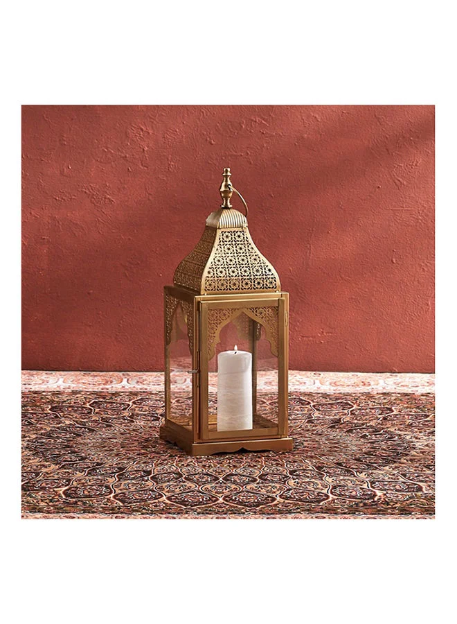 Home Box Madiha Metal Cutwork Traditional Square Lantern