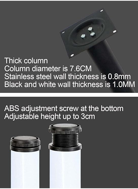 Ventuos Ventuos New Town 22 Adjustable Table Legs Black Twist Legs Metal Desk Legs Standing Desk Legs DIY Sofa Feet Matel Bench Legs  - Image 4
