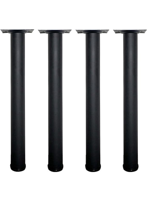 Ventuos Ventuos New Town 22 Adjustable Table Legs Black Twist Legs Metal Desk Legs Standing Desk Legs DIY Sofa Feet Matel Bench Legs  - Image 1