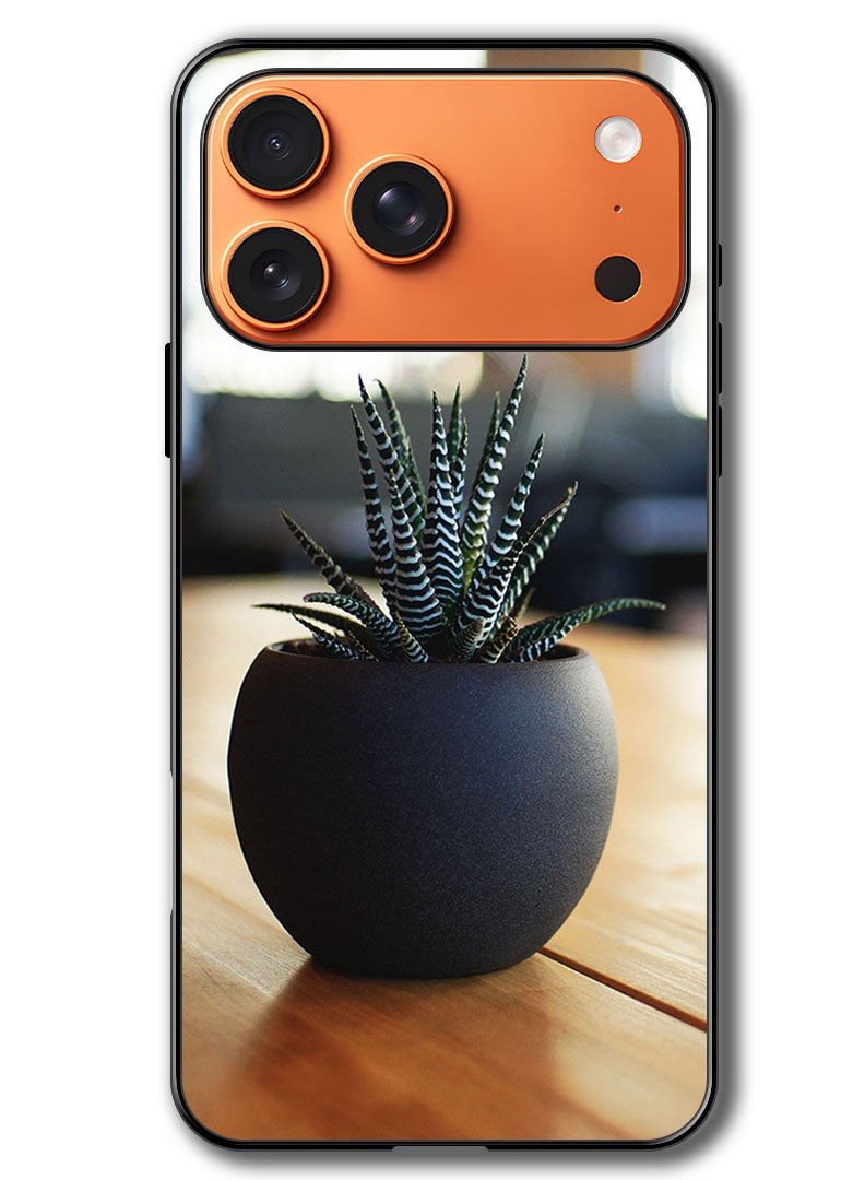 Theodor Case Compatible with Apple iPhone 17 Pro Max 6.9 Inch Protection Shockproof Bumper Cover houseplant_pot_table - Image 1