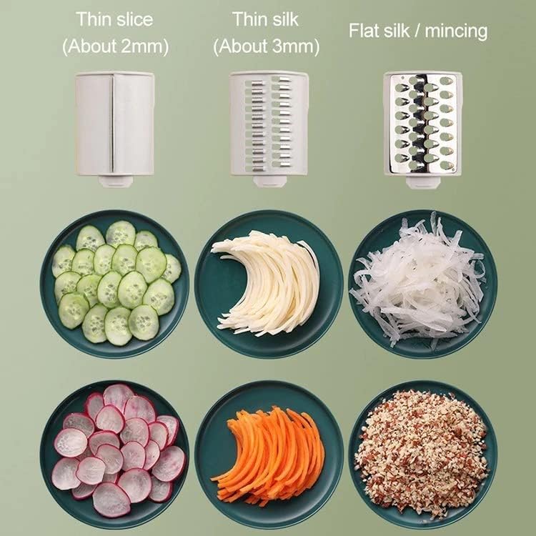 GOPIKRISHNA Otary Vegetable Slicer Round Mandoline Grater Shredder Salad Maker Cutter for Vegetable Fruit Cookie Oreo Nuts - Image 3