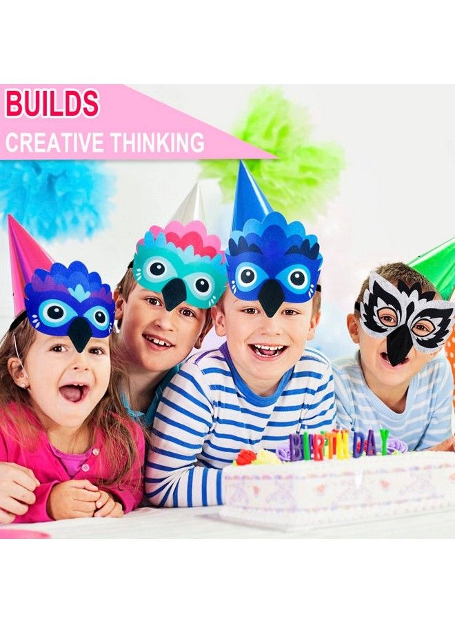 iROLEWIN - Birdwingscostume For Kids And Headband Eagleparrot Dressupwings For Girls Boys Halloweenparty Favors (Blue) - Image 1