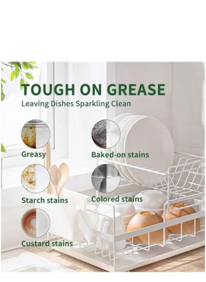 Leki Grease & Stain Remover Dishwasher Cleaning Tablets - Multi-Functional, Eco-Friendly, Hypoallergenic, Safe for Kids & All Surfaces, 5X Cleaning Power, Soft Water Formula, 100% Dissolvable, Fres - Image 5