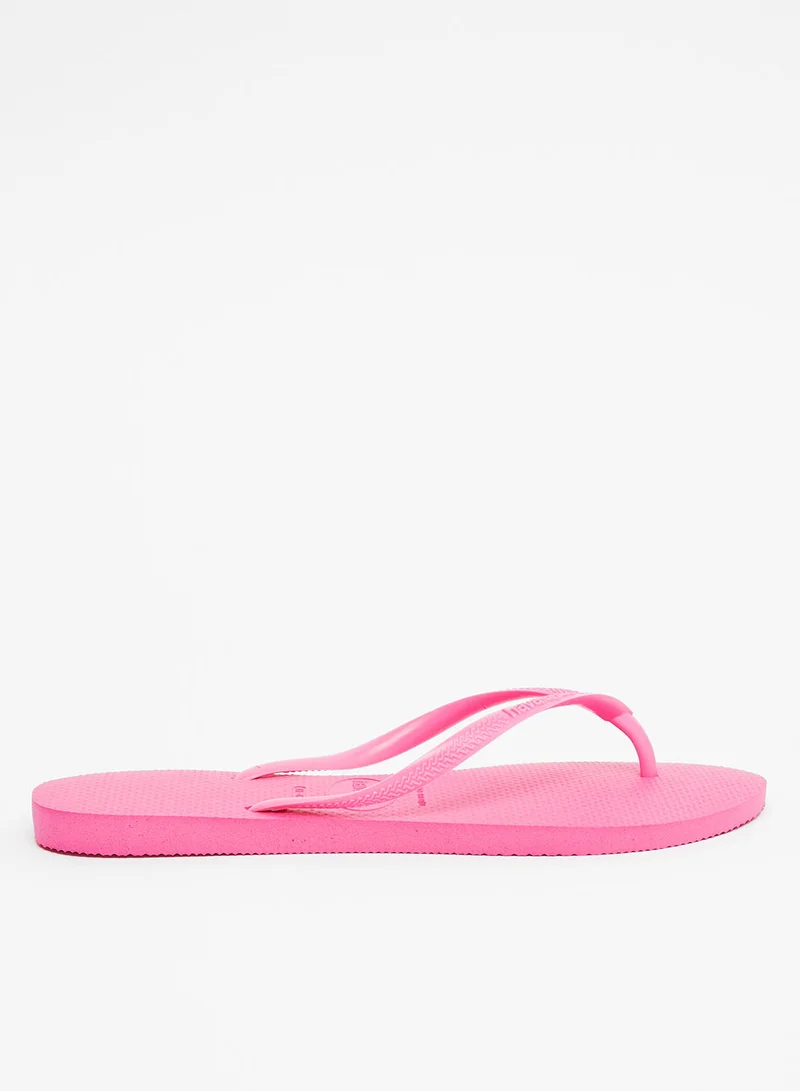 havaianas Slim Logo Flip Flops