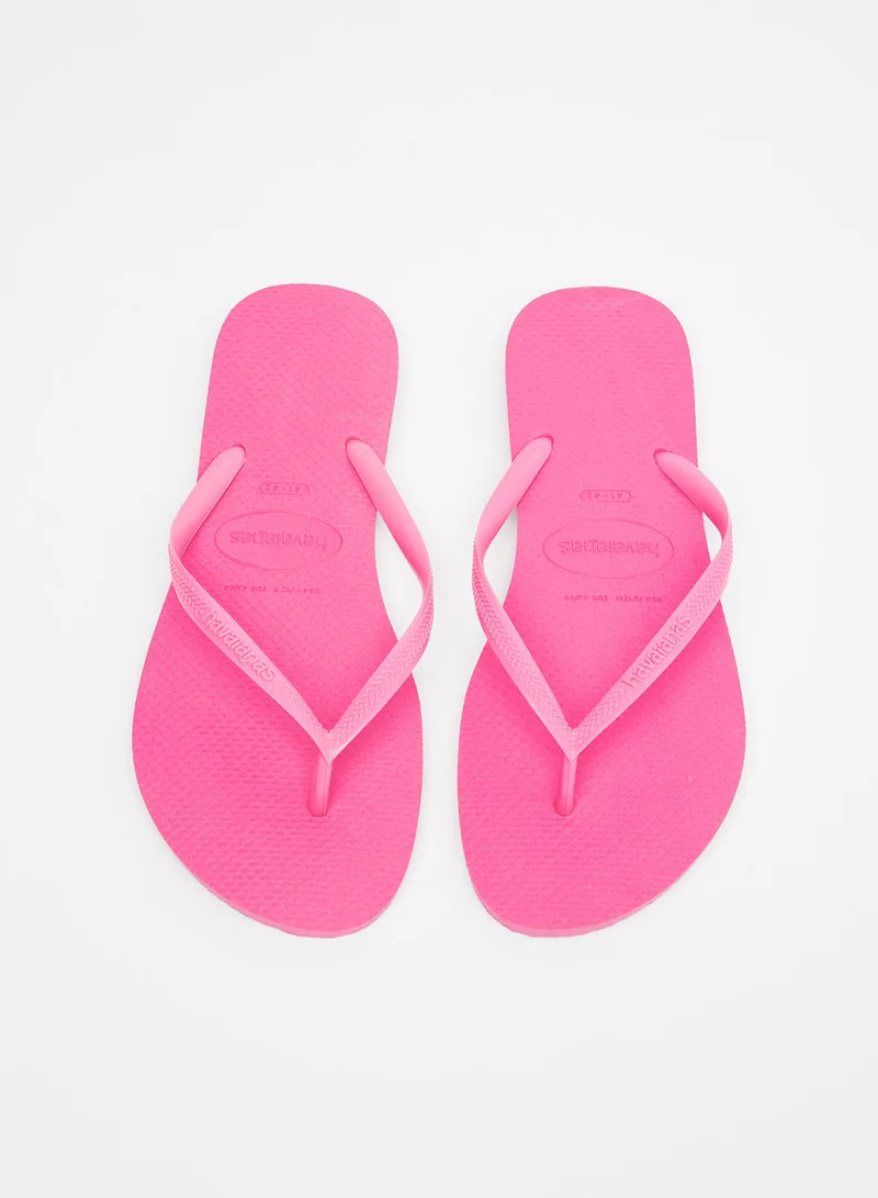 havaianas Slim Logo Flip Flops