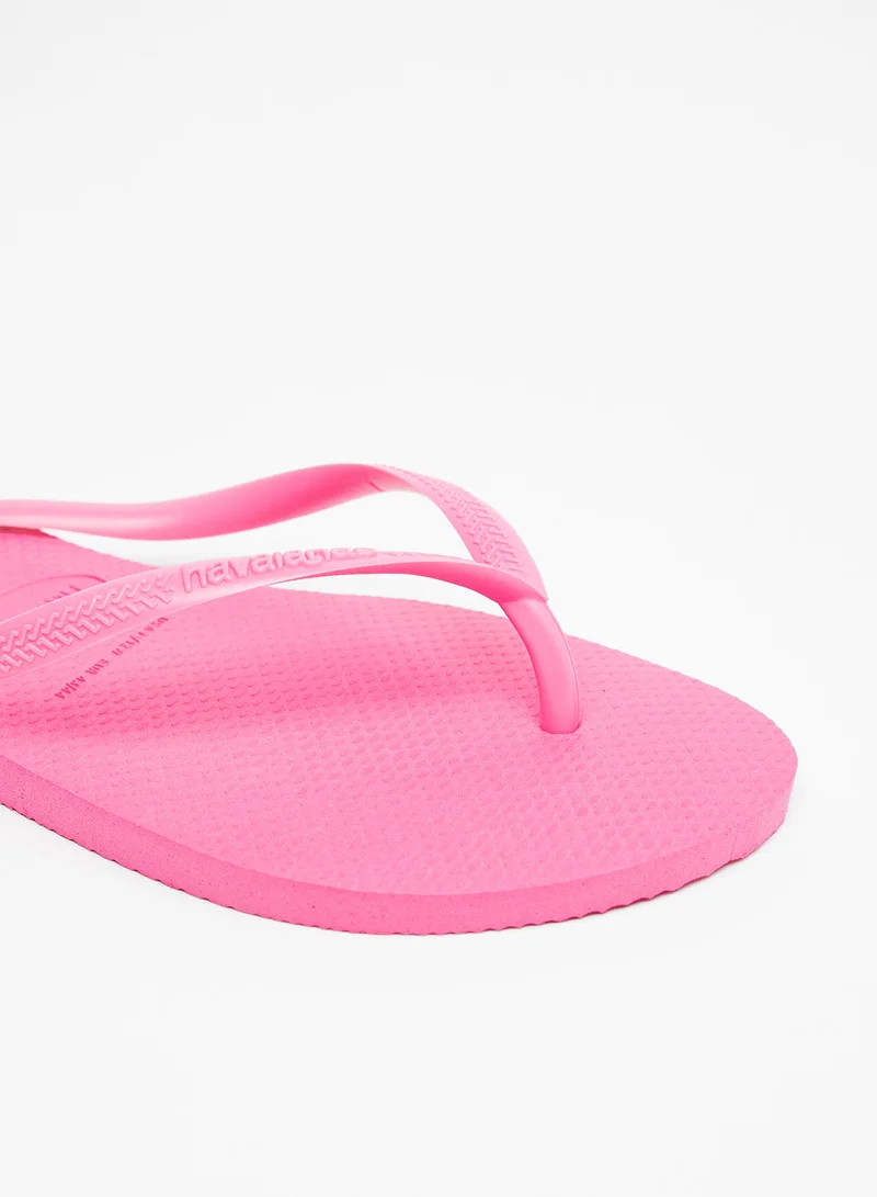 havaianas Slim Logo Flip Flops