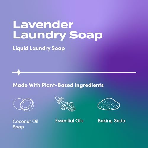 ZUM Indigo Wild Zum Clean Laundry Soap - Plant-Based Liquid Laundry Soap - Contains Baking Soda, Essential Oils & Saponified Coconut Oil - Lavender Scent - 64 fl oz - Image 2
