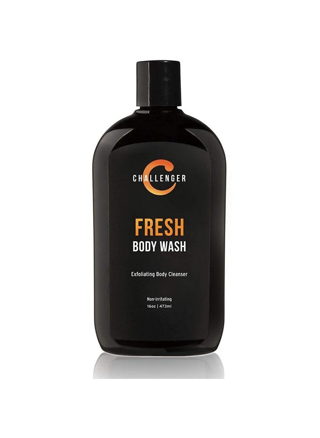 Challenger - Men’S Fresh Body Wash 16 Ounce | Exfoliating Cleanser With Aloe Vitamin E Tea Tree & Jojoba Oils | Moisturizing Scrubbing Lather For Smooth Strong Skin | Gentle Cleaning - Image 1