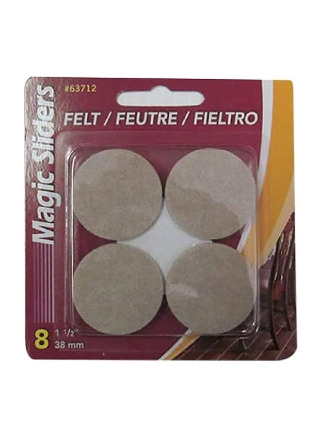 ماجيك سلايدرز واقيات دائرية من اللباد ذاتية اللصق مكونة من 8 قطع مقاس 1-1/2 انش - Image 4