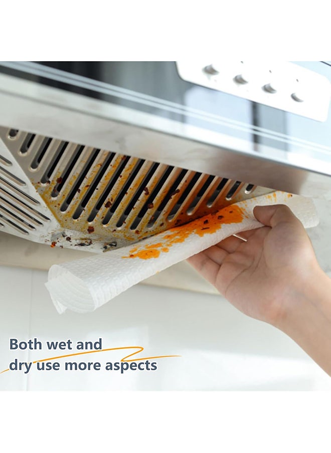 SKY-TOUCH SKY-TOUCH 100 pieces Replaceable Dish Cloths,Dish Towels,Disposable Cleaning Cloths for Kitchen Degreasing Disposable Dish Rags,White  - Image 5