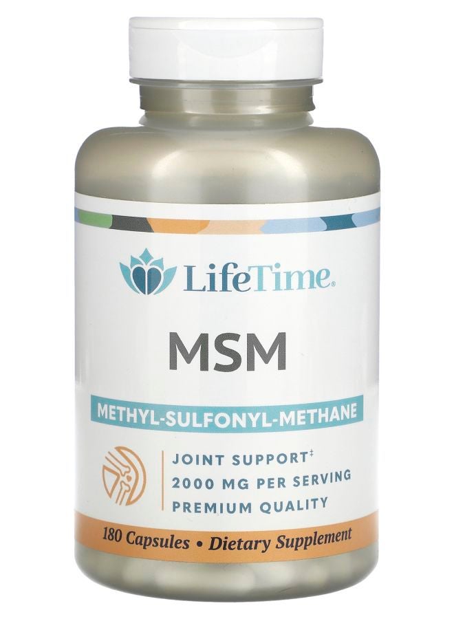 LifeTime Vitamins MSM 180 Capsules (1000 mg per Capsule) - Image 1