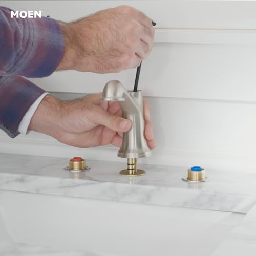 Moen Widespread Bathroom Sink Faucet Rough In Water Valve with Drain Assembly, 9000 - Image 3