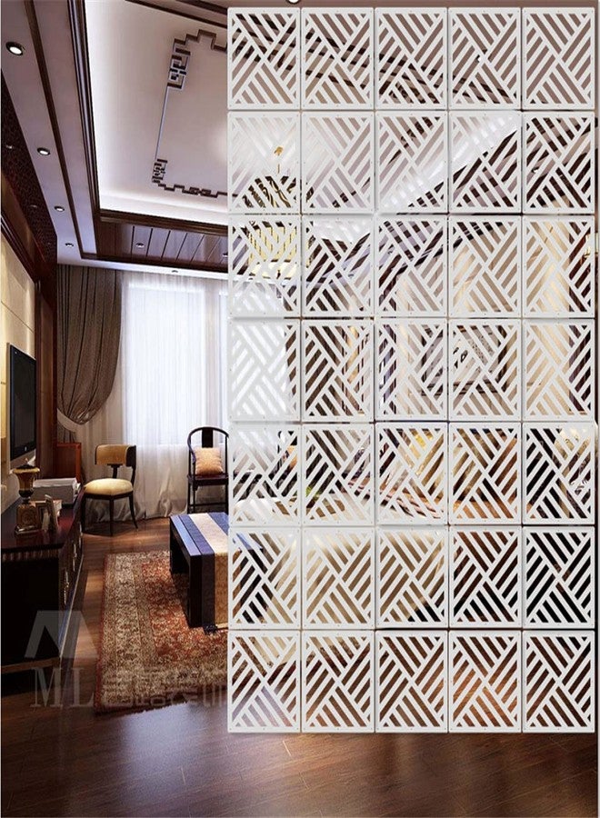 BMIDRUT 12 قطعة/مجموعة فواصل غرف معلقة بيضاء يمكنك تركيبها بنفسك، فواصل جدارية لتزيين الغرفة مع جميع الملحقات 11.4 × 11.4 بوصة (M6) - Image 5