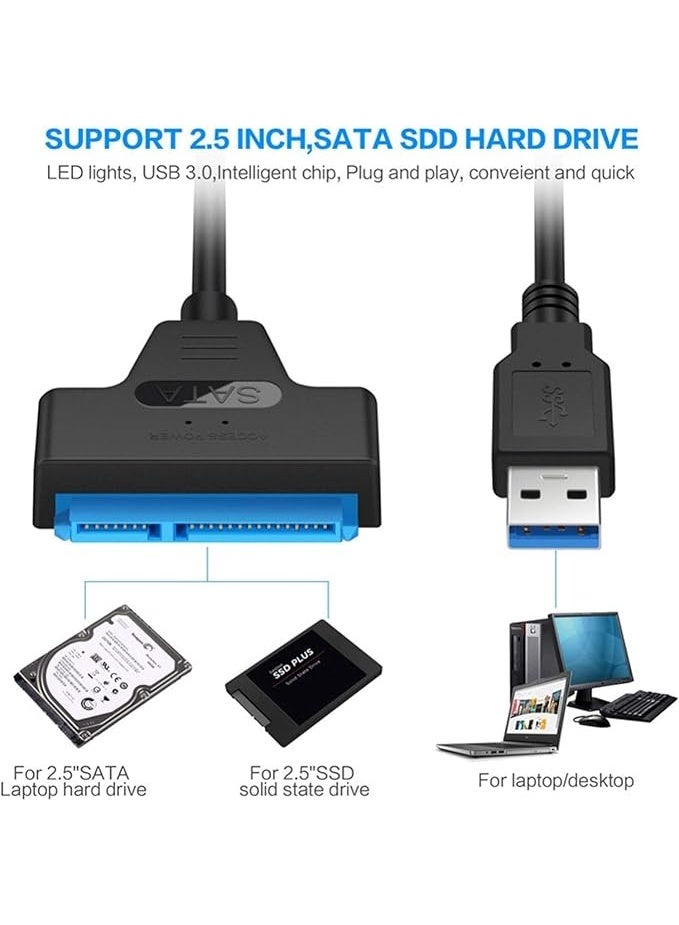 USB 3.0 to 22-Pin SATA Adapter Cable – Compatible with 2.5-Inch SSD and HDD Drives - Image 4