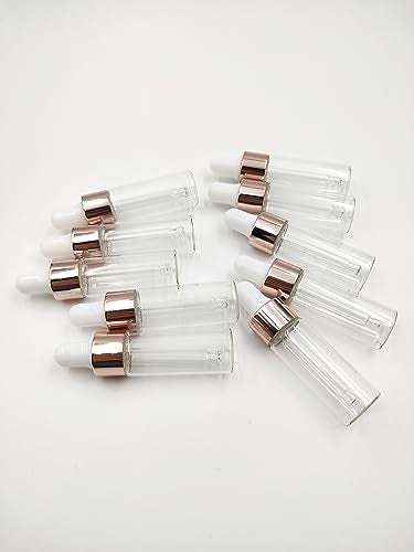 YYNGJCK 15Packs 4ml Sample Glass Dropper Bottles for Essential Oils, Mini Vials Perfume Aromatherapy Cosmetic Liquid Containers With Glass Eye Dropper - Image 5
