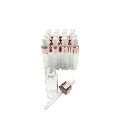 YYNGJCK 15Packs 4ml Sample Glass Dropper Bottles for Essential Oils, Mini Vials Perfume Aromatherapy Cosmetic Liquid Containers With Glass Eye Dropper - Image 1