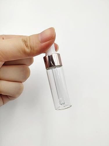YYNGJCK 15Packs 4ml Sample Glass Dropper Bottles for Essential Oils, Mini Vials Perfume Aromatherapy Cosmetic Liquid Containers With Glass Eye Dropper - Image 3