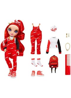 RAINBOW HIGH Jr Ruby Anderson 9 Inch Red Fashion Doll With Doll Accessories Open And Closes Backpack Great Gift For Kids 6 12 Years Old And Collectors Multicolor 9 Inches  - Image 2