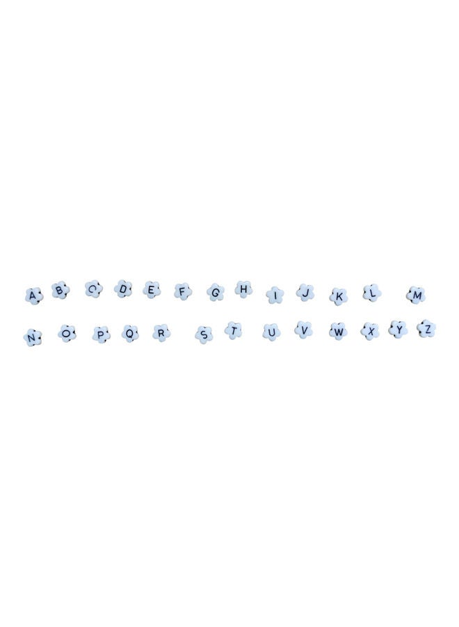 NIBEMINENT 200-Piece Alphabetical Flower Shape Beads 0.4x0.5cm - Image 1