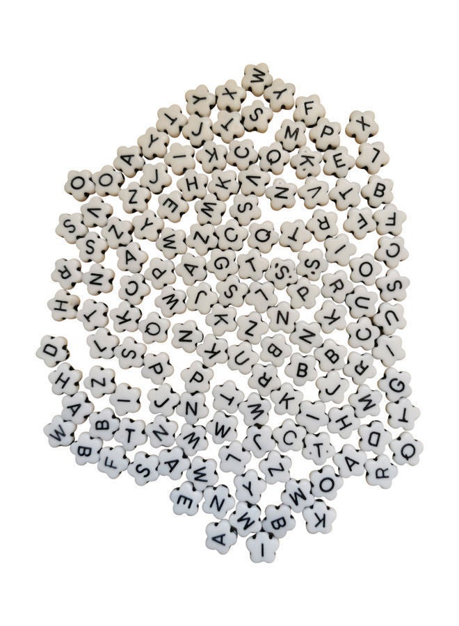 NIBEMINENT 200-Piece Alphabetical Flower Shape Beads 0.4x0.5cm - Image 2