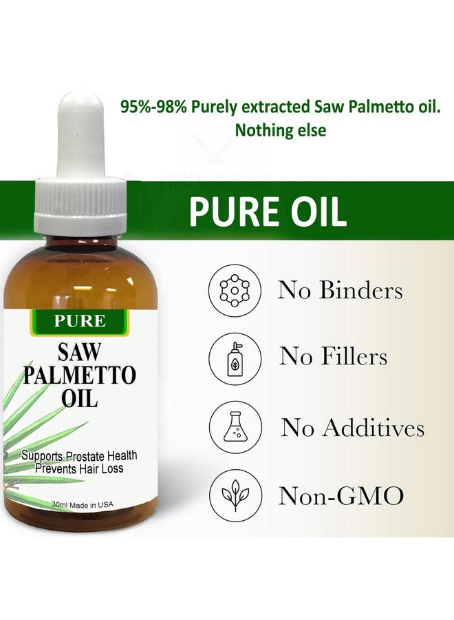 Pure Saw Palmetto Oil Organic Natural 60-90-day Supply Unlike Inefficient Powders Support Prostate Health Sleep Better Reduce Frequent Urination DHT Blocker Stop Hair Loss (1 Fl Oz) - Image 3