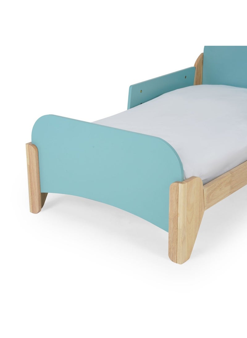 Pan Home MARLOWE-2 IN 1 TODDLE BED (CONVERTIBLE TO WRITING DESK) 70X130CM SOLID RUBBER WOOD -BLUE AND WHITE  - Image 4