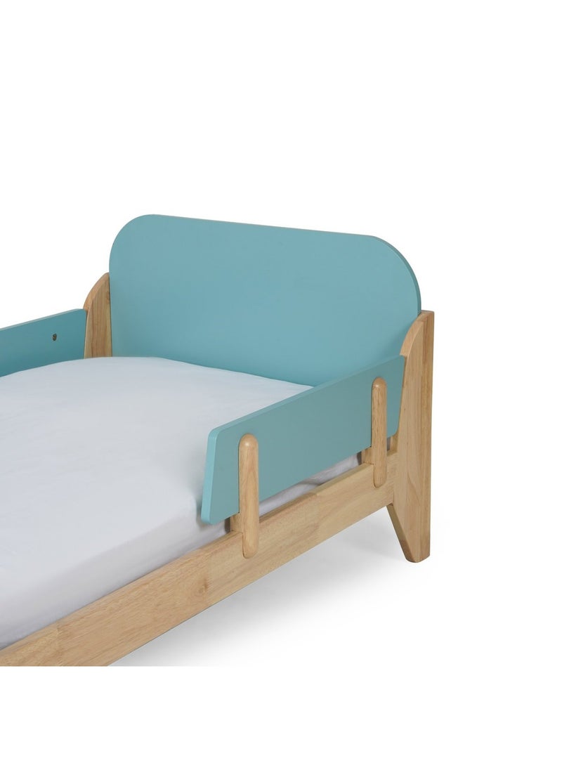 Pan Home MARLOWE-2 IN 1 TODDLE BED (CONVERTIBLE TO WRITING DESK) 70X130CM SOLID RUBBER WOOD -BLUE AND WHITE  - Image 3