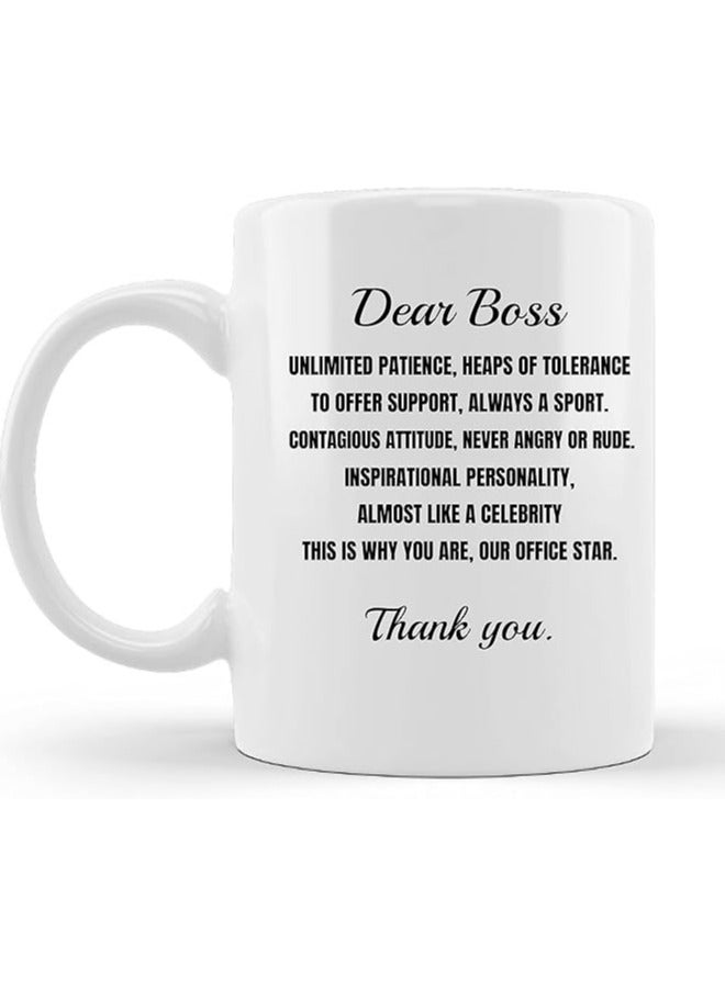 PRINTSHOP4ME Best Boss Coffee Mug White 11Oz Ceramic Mug And Present Idea For Male/Female/Bosses/Coworkers - Image 1